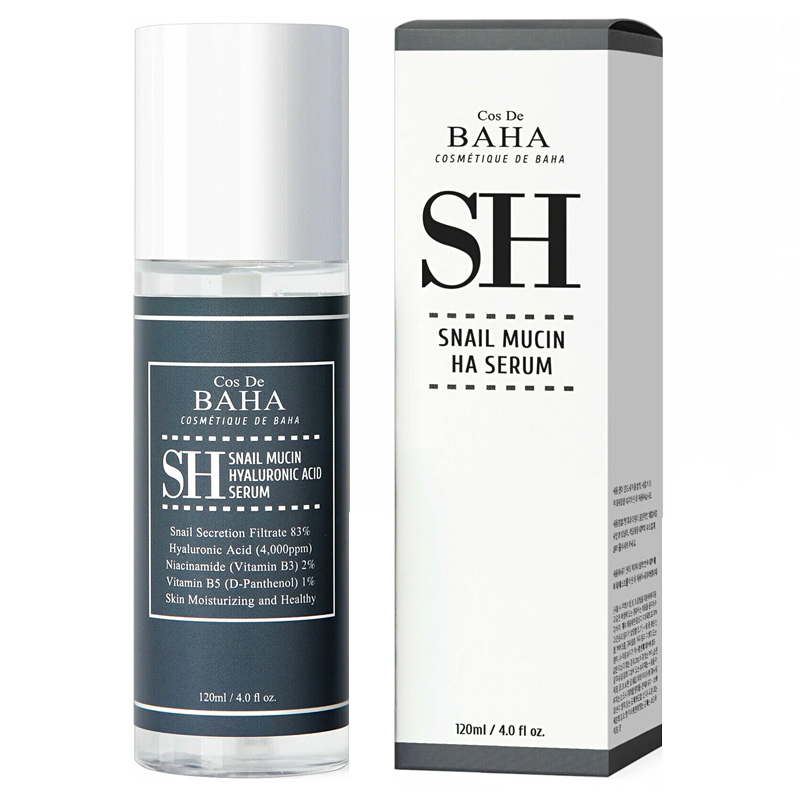 Cos De Baha Snail Mucin HA Serum Увлажняющая сыворотка для лица с муцином улитки 120 мл 1 Cos De Baha Snail Mucin HA Serum Увлажняющая сыворотка для лица с муцином улитки 120 мл 1