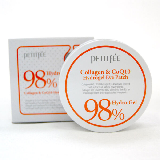 Petitfee Collagen & CoQ10 98% Hydrogel Eye Patch Гидрогелевые патчи с коллагеном 1 Petitfee Collagen & CoQ10 98% Hydrogel Eye Patch Гидрогелевые патчи с коллагеном 1
