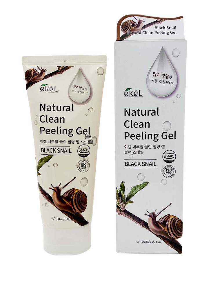 Ekel Natural Clean Peeling Gel Black Snail Пилинг-скатка с муцином черной улитки 100мл 1 Ekel Natural Clean Peeling Gel Black Snail Пилинг-скатка с муцином черной улитки 100мл 1