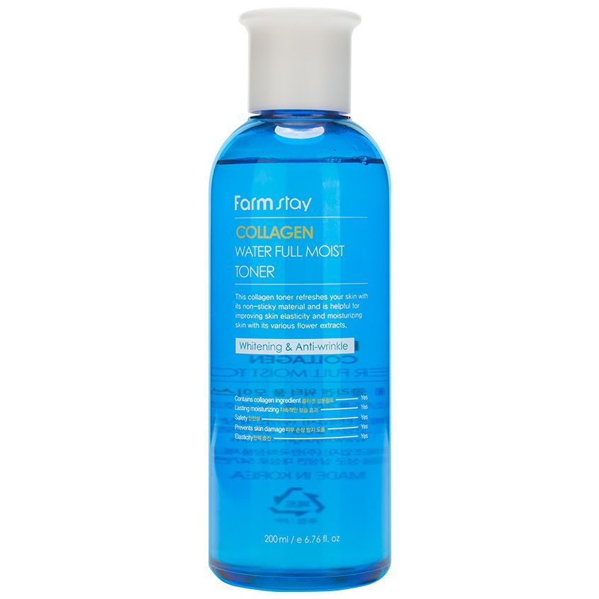 FarmStay Collagen Water Full Moist Toner Тонер для лица с коллагеном 500мл 1 FarmStay Collagen Water Full Moist Toner Тонер для лица с коллагеном 500мл 1