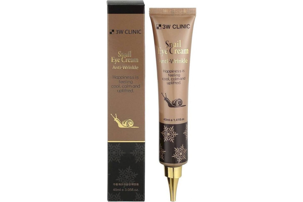 3W CLINIC Snail Eye Cream Anti-Wrincle Омолаживающий крем для век с улиточным муцином 40мл 1 3W CLINIC Snail Eye Cream Anti-Wrincle Омолаживающий крем для век с улиточным муцином 40мл 1