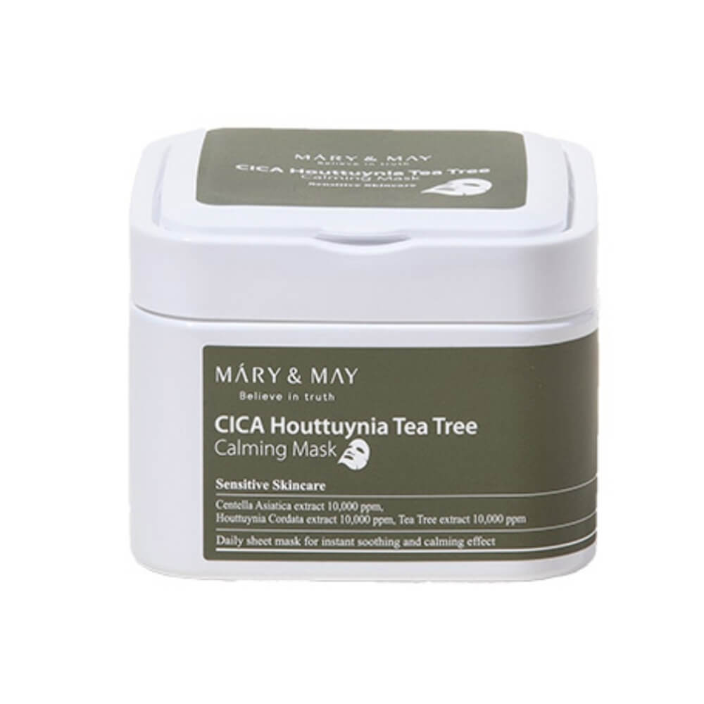 Mary&May Cica Houttuynia Tea Tree Calming Mask Набор масок с центеллой (30шт) 1 Mary&May Cica Houttuynia Tea Tree Calming Mask Набор масок с центеллой (30шт) 1