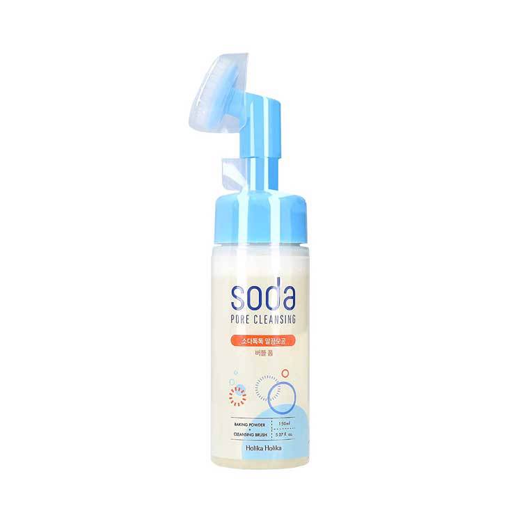Holika Holika Soda Tok Tok Clean Pore Bubble Foam Пенка для лица очищающая с щеточкой 150мл 1 Holika Holika Soda Tok Tok Clean Pore Bubble Foam Пенка для лица очищающая с щеточкой 150мл 1