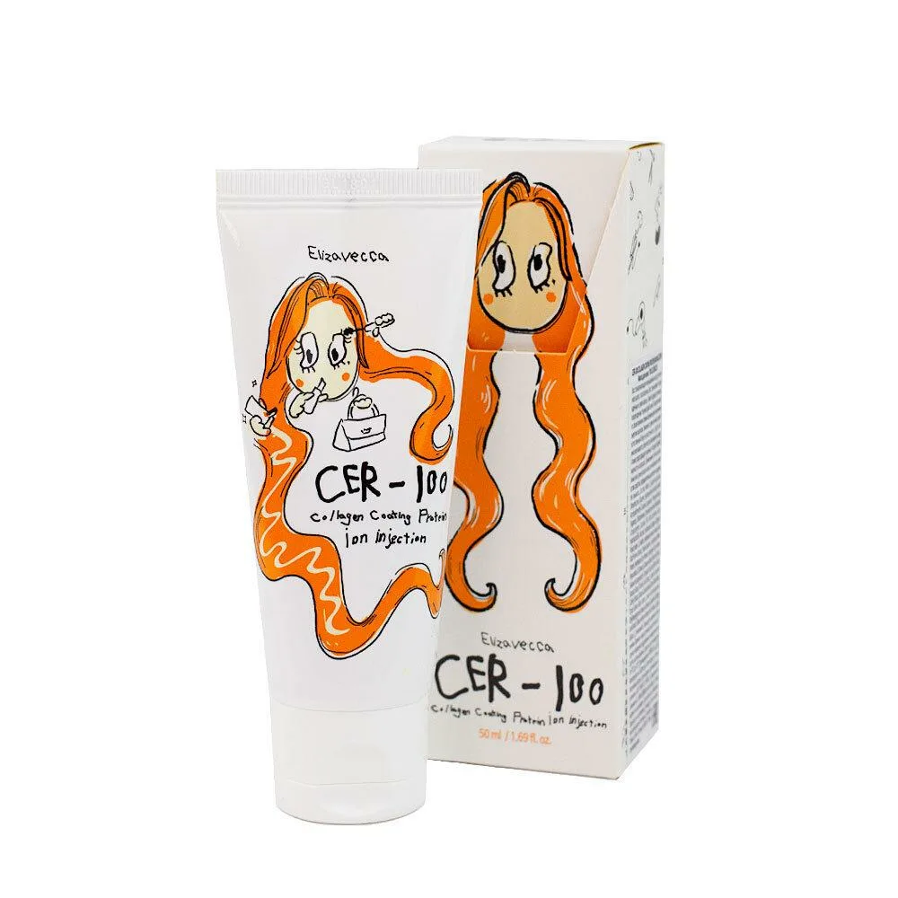 Elizavecca CER-100 Collagen Coating Protein Ion Injection Эссенция для волос с коллагеном 50мл 1 Elizavecca CER-100 Collagen Coating Protein Ion Injection Эссенция для волос с коллагеном 50мл 1