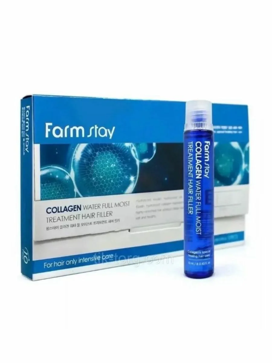 Farmstay Collagen Water Full Moist Treatment Hair Filler Увлажняющий филлер для волос с коллагеном 13мл 1 Farmstay Collagen Water Full Moist Treatment Hair Filler Увлажняющий филлер для волос с коллагеном 13мл 1