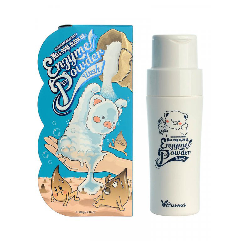Elizavecca Milky Piggy Hell-Pore Clean Up Enzyme Powder Wash Энзимная пудра для умывания 80мл 1 Elizavecca Milky Piggy Hell-Pore Clean Up Enzyme Powder Wash Энзимная пудра для умывания 80мл 1