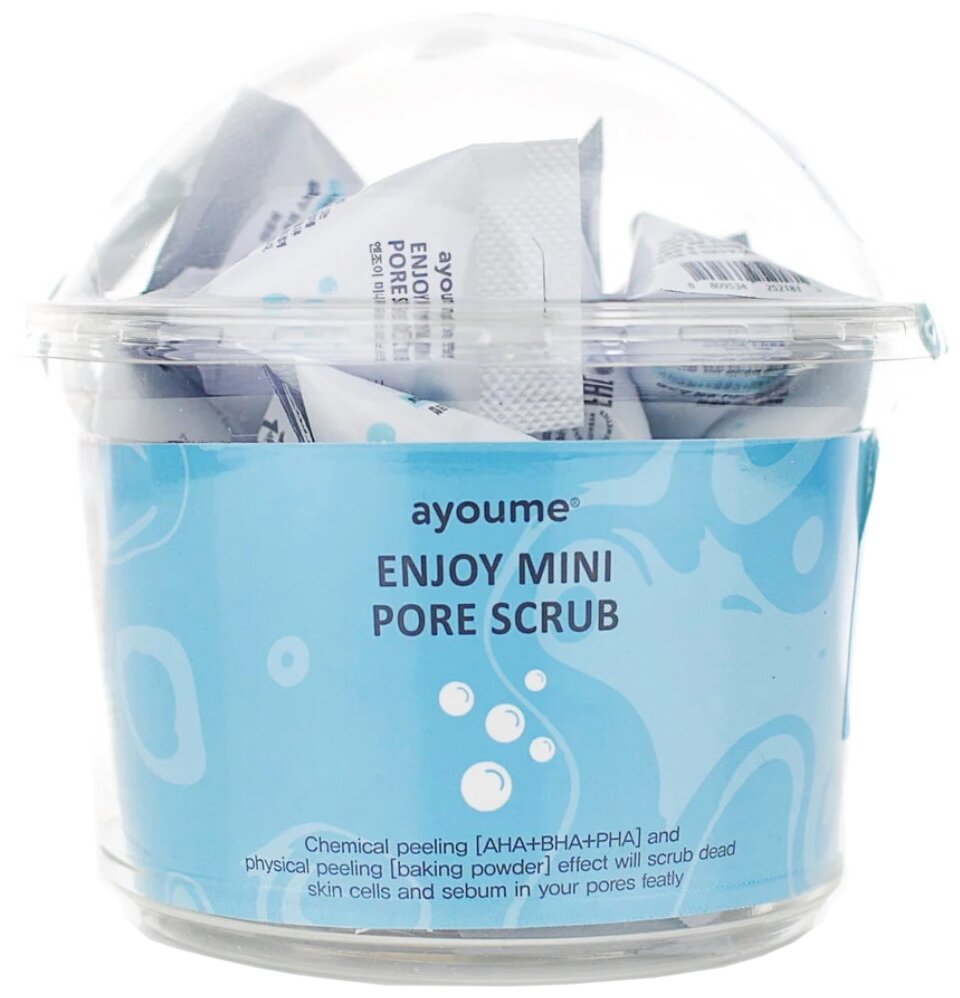 AYOUME Enjoy Mini Scrub Pore Скраб с содой для очищения пор в пирамидках 3гр 1 AYOUME Enjoy Mini Scrub Pore Скраб с содой для очищения пор в пирамидках 3гр 1