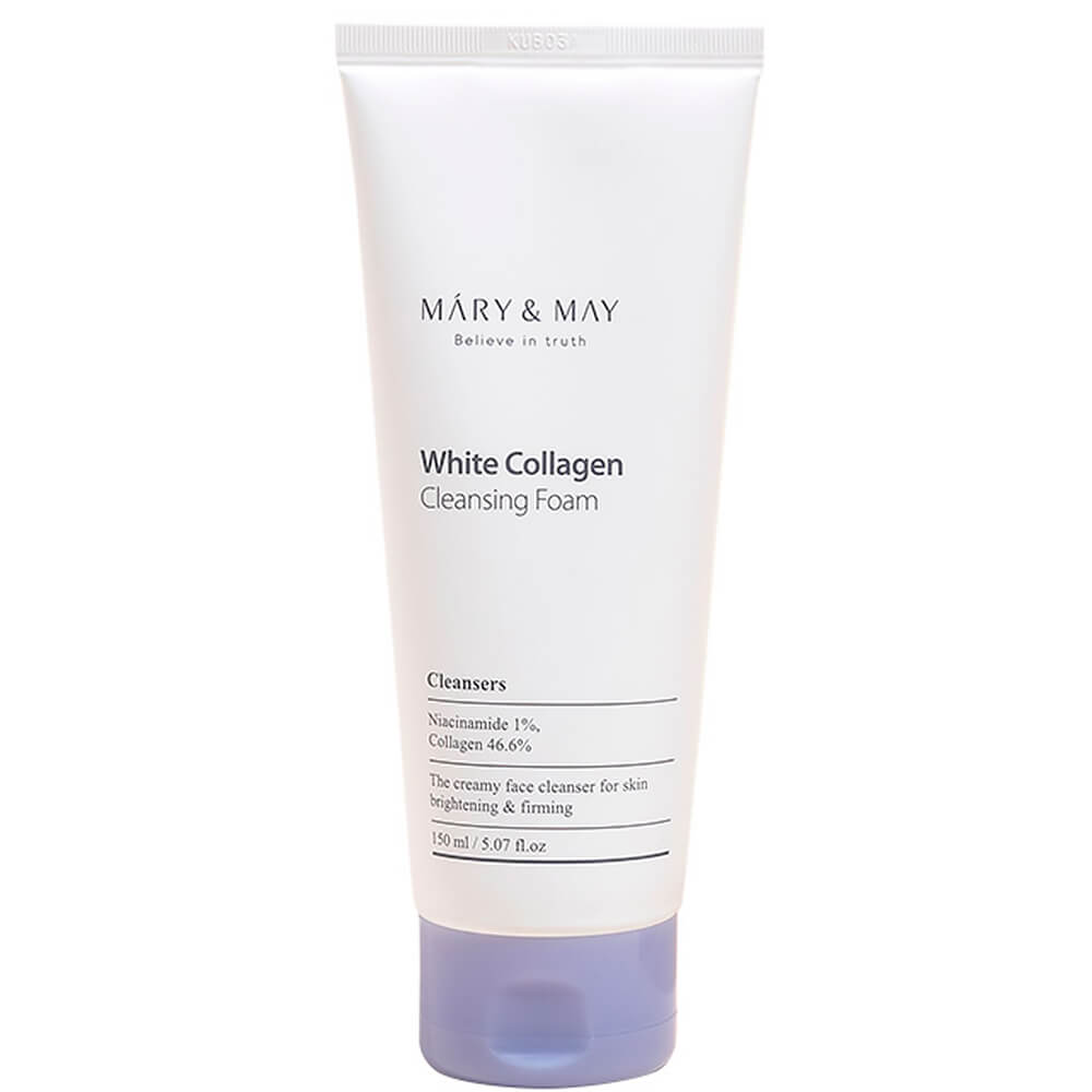Mary&May White Collagen Cleansing Foam Очищающая пенка с белым коллагеном 150 мл 1 Mary&May White Collagen Cleansing Foam Очищающая пенка с белым коллагеном 150 мл 1
