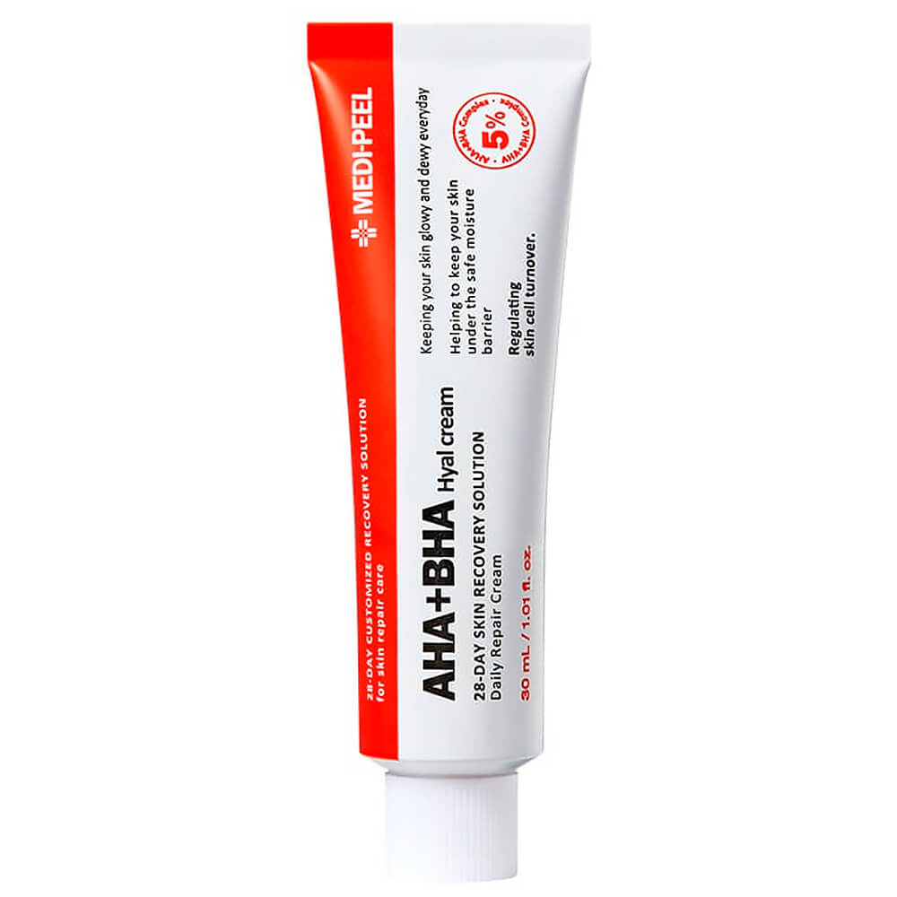 Medi-Peel AHA BHA 28 Days Hyal Cream Обновляющий крем для лица с комплексом кислот 30мл 1