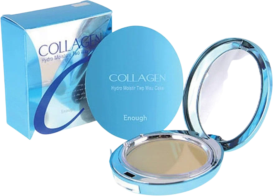 Enough Collagen Hydro Moisture Two Way Cake SPF25 PA++ No.21 Увлажняющая коллагеновая пудра со сменным блоком 1 Enough Collagen Hydro Moisture Two Way Cake SPF25 PA++ No.21 Увлажняющая коллагеновая пудра со сменным блоком 1