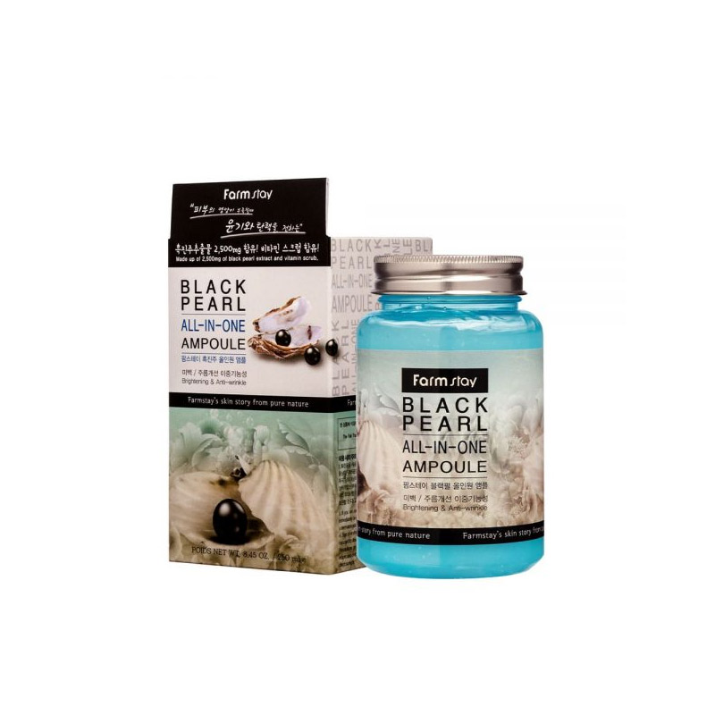 FarmStay Black Pearl All-In-One Ampoule Ампульная сыворотка для лица с экстрактом черного жемчуга 250 мл 1 FarmStay Black Pearl All-In-One Ampoule Ампульная сыворотка для лица с экстрактом черного жемчуга 250 мл 1
