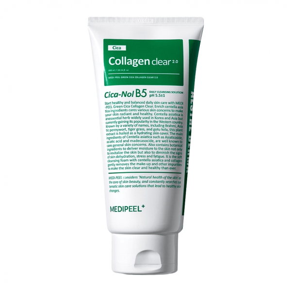 Medi-Peel Green Cica Collagen Clear Коллагеновая пенка для умывания с CICA-комплексом 300 мл 1 Medi-Peel Green Cica Collagen Clear Коллагеновая пенка для умывания с CICA-комплексом 300 мл 1