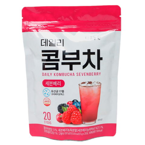 DANONGWON DAILY KOMBUCHA SEVENBERRY Чайный гриб в готовых пакетиках со вкусом ягод (5гр * 20шт) 1 DANONGWON DAILY KOMBUCHA SEVENBERRY Чайный гриб в готовых пакетиках со вкусом ягод (5гр * 20шт) 1