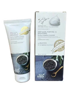 Eco Branch Deep Clean Facial Foaming Cleanser Глубокоочищающая пенка с черным рисом 100 мл 1 Eco Branch Deep Clean Facial Foaming Cleanser Глубокоочищающая пенка с черным рисом 100 мл 1