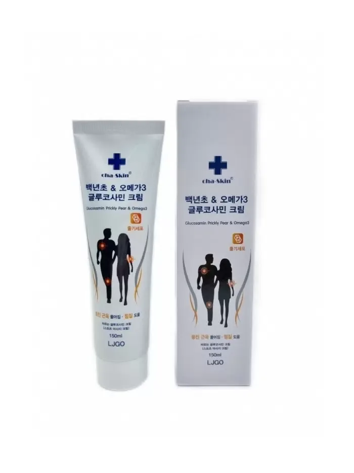 JUNO Glucosamine Prickly Pear Omega-3 Cream лечебный массажный крем для тела 150 мл 1 JUNO Glucosamine Prickly Pear Omega-3 Cream лечебный массажный крем для тела 150 мл 1