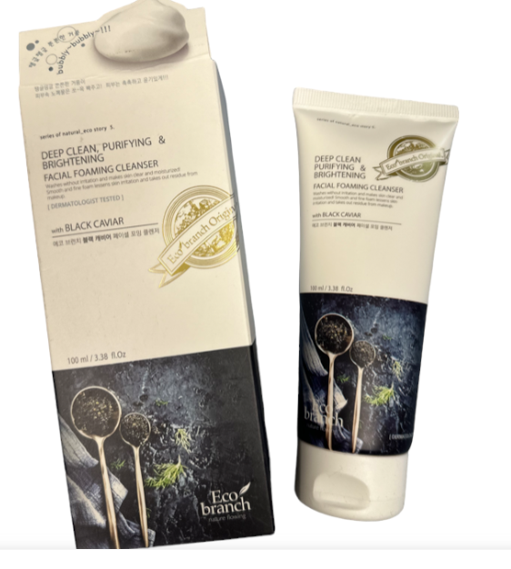Eco Branch Deep Clean Facial Foaming Cleanser with Black Caviar Глубокоочищающая пенка с икрой 100 мл 1 Eco Branch Deep Clean Facial Foaming Cleanser with Black Caviar Глубокоочищающая пенка с икрой 100 мл 1